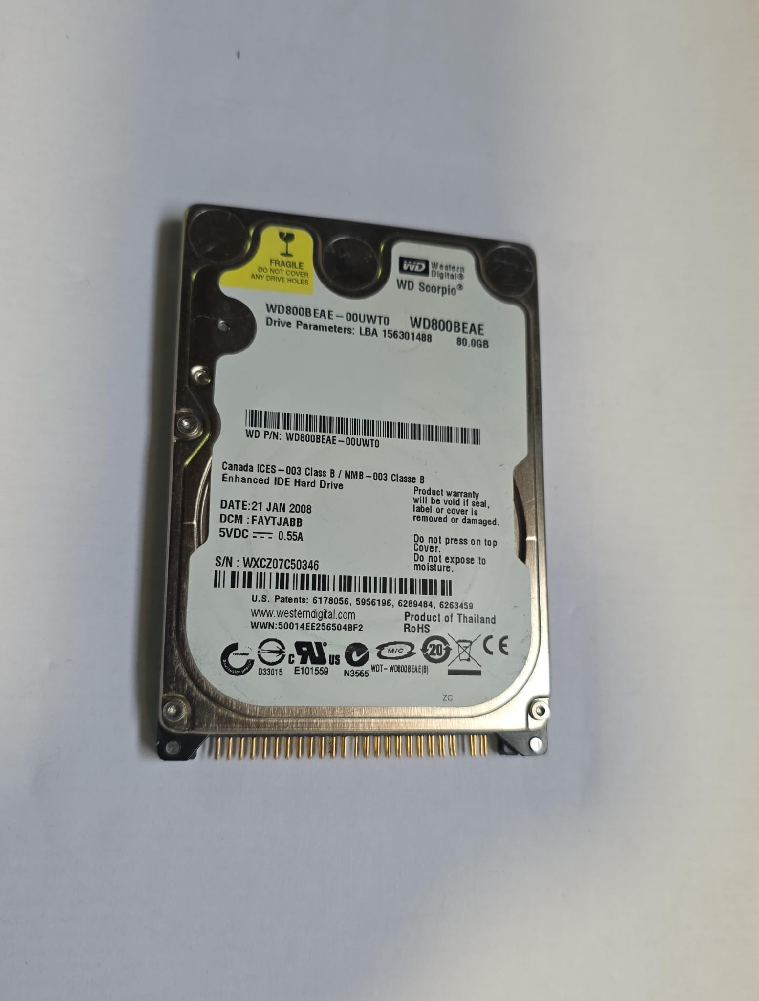 WD800BEAE-00UWT0